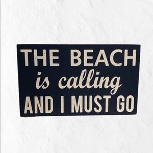 Beach decor sign